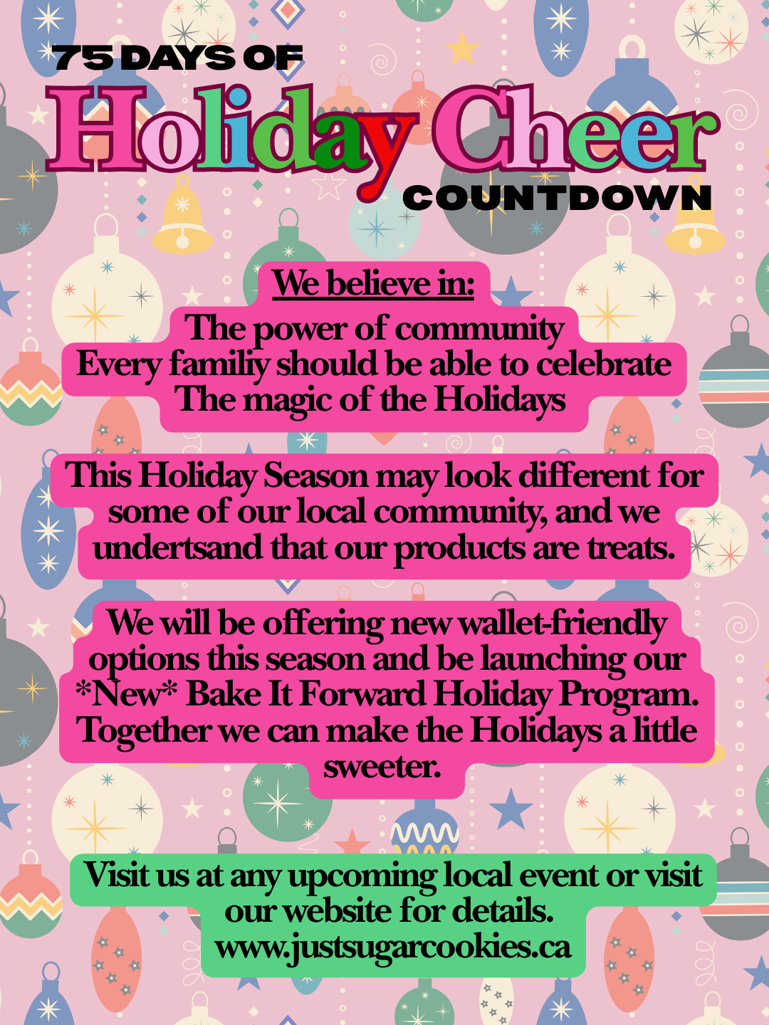 Holiday Cheer & Bake It Forward!